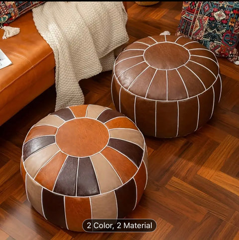 African Leather Pouf – A Seat of Heritage
