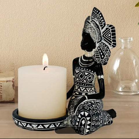 African Woman Candle holder