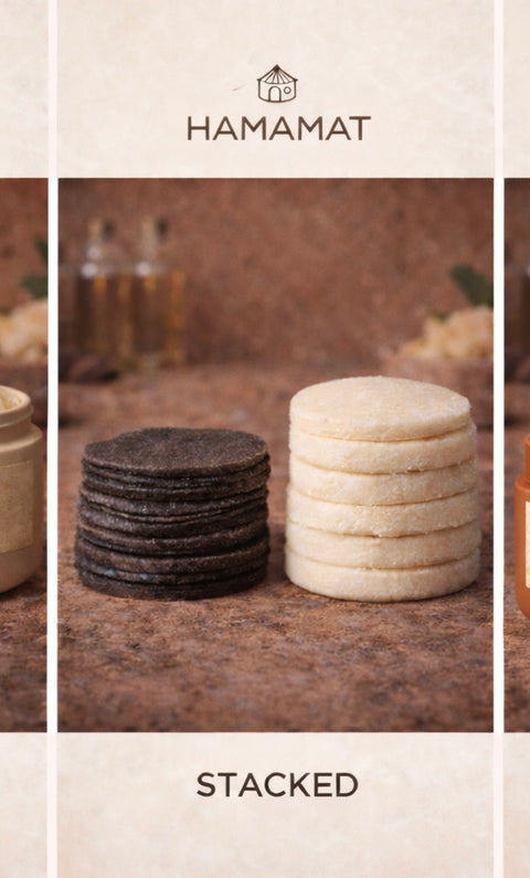 Hamamat Ritual Face Pad Set
African Black Soap Pads + Shea Butter Pads (Combo)