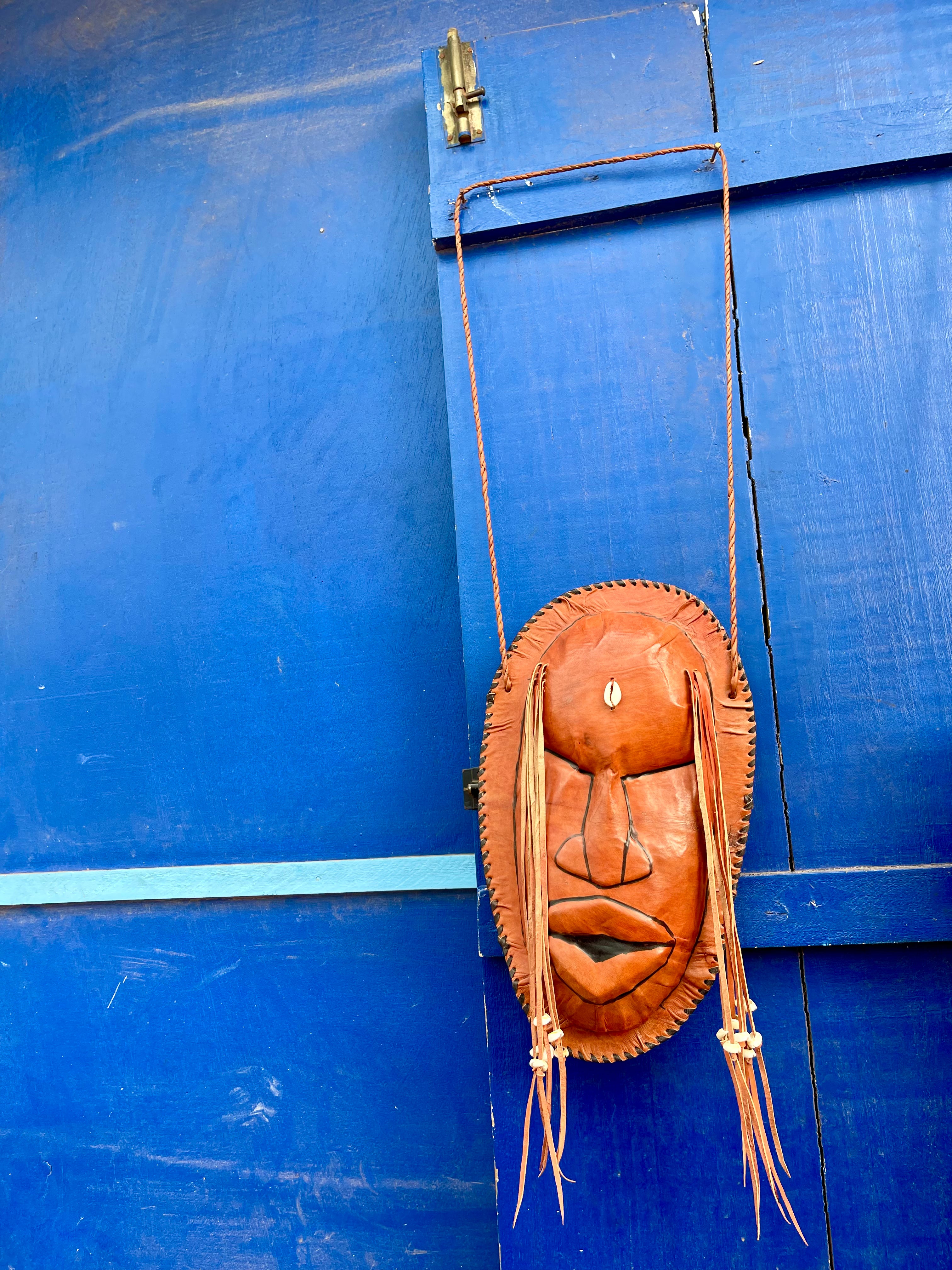 Handmade leather face bag