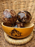 Calabash African Black Soap (85g) - 3 balls in a calabash